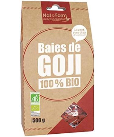 Nat & Form Goji Berries 100% Organic Pack of 2 x 500 g Sold by Unit - Buy Online on GoSupps.com