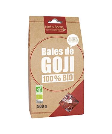 Nat & Form Goji Berries 100% Organic Pack of 2 x 500 g