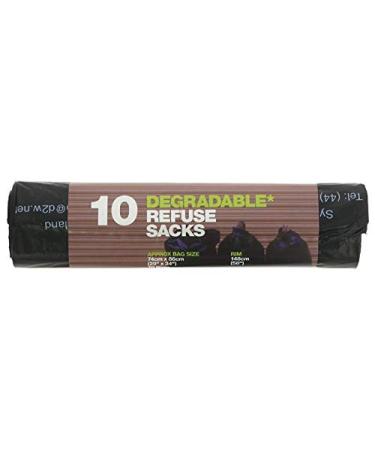 D2w 100% Degradable Refuse Sacks 10 bags (Pack of 24)
