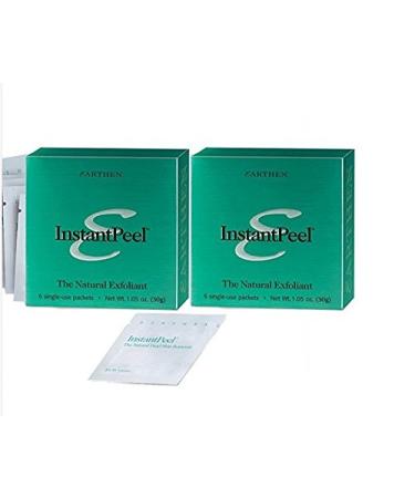 Earthen SkinCare InstantPeel Natural Dead Skin Remover Skin Exfoliant Hypoallergenic & Safe for Sensitive Skin - 6 Packets/Box (2-Pack) 1.05 Ounce (Pack of 2)