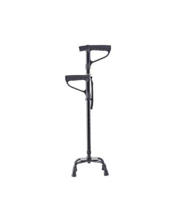 Crutches Aluminum Alloy with Ergonomic Grip 4 Claw Legs Light Adjustable Walking Stick for The Elderly Black Surprise Gift