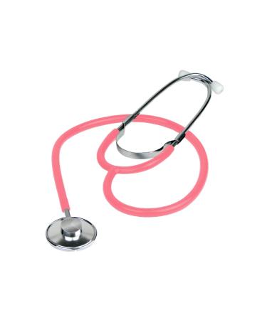 Dixie EMS Single Head Lightweight Stethoscope, Latex Free, for Doctors, Nurses, Students, Medical and Home Use - Pink