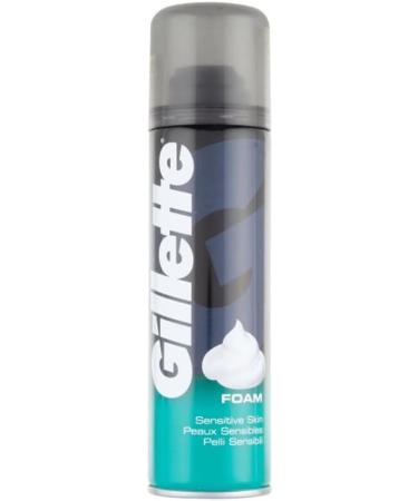 Gillette Classic Sensitive Skin Men's Shaving Foam 200ml - Gentle Shaving Solution for Sensitive Skin | International Shipping - Buy Online on GoSupps.com