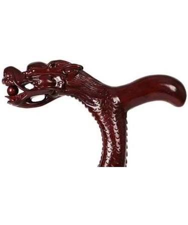 Wooden Cane Solid Walking Stick Head Dragon Walking Stick Mahogany Red Cane Crutches Leading Black Cane Supplies The Elderly Elderly for Elderly Seniors Selfless dedication - Buy Online on GoSupps.com