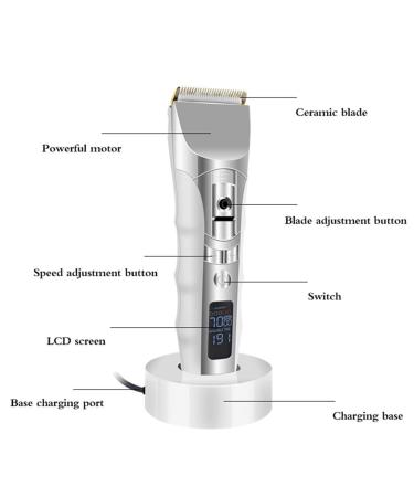 USB Rechargeable Hair Clippers for Men - Electric Beard Trimmer & Hair Cutter with LCD Display - Buy Online on GoSupps.com