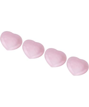 Lot de 4 pierres de gu rison en quartz rose sculpt en forme de c ur - Pierre de gu rison semi-pr cieuse - Buy Online on GoSupps.com