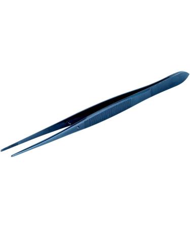 Restaurantware 6.3 Inch Blue Stainless Steel Food Tweezer - Fine Point Serrated Tips for Precision Cooking, Seafood, Plating & Decorating - Buy Online on GoSupps.com