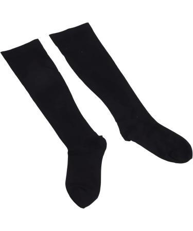 280D Compression Socks - High Elastic Knee Highs Closed Toe - Black | Best for Travel & Health - Buy Online on GoSupps.com