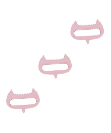 Beaupretty 3st acupuncture massage device Hand massager head massage from silicone guasha tool made of silicone massage devices made of silicone care pink brush