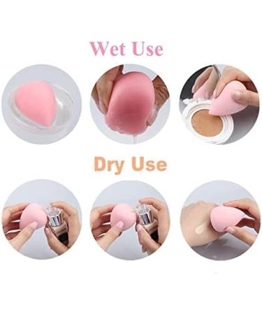 Makeup Sponge Makeup Cosmetic Puff Powder WaterDrop Shape Cosmetic Puff Makeup Sponge Makeup Tool Foundation Sponge for Women Girl Makeup Sponge Holder(Pink) - Buy Online on GoSupps.com