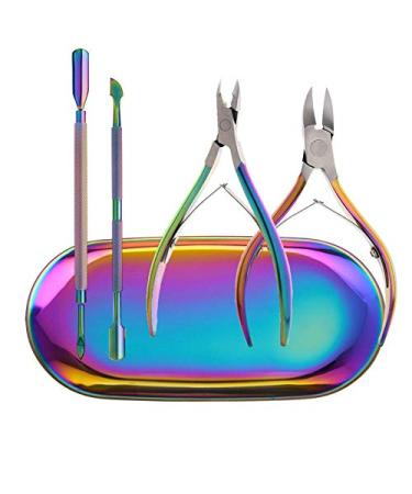 Beifenl Nail Care Kit - 5 in 1 - Cuticle Nipper Cuticle Cutter and Cuticle Scrapper Nail Tools