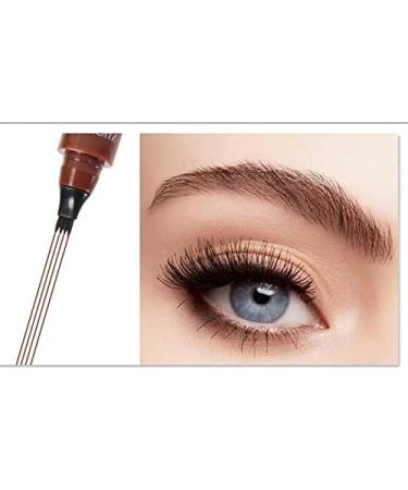  PiurUf Eyeliner Waterproof Four-Eye Eyeliner Pen with Claw Tip Natural Eyebrow Tint Fork Tip Pencil Eyebrow Tattoo Durable Easy to Use Cosmetics Eyeliner Black (Gray Brown) - Buy Online on GoSupps.com