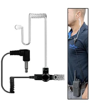 MaximalPower RHF 617-1N Receiver/Liseten Only Surveillance Headset Earpiece - 3.5mm Clear Acoustic Coil Tube Earbud Audio Kit - Black - Buy Online on GoSupps.com