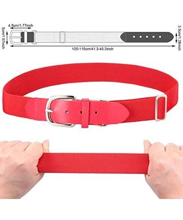Syhood 3 Pieces Baseball Belt Elastic Softball Belt Adjustable Softball Belt Waist Belt Unisex for Youth and Adult with 1-1/2 Inch Buckle - Buy Online on GoSupps.com