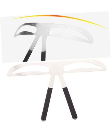 Ipetboom 2pcs Assistant Shaper Stencil Three-point Eyebrow Ruler Template Balance Ruler Stainless Steel Miss - Buy Online on GoSupps.com