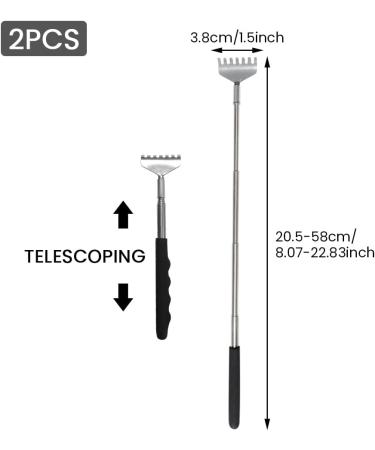 2PC Telescopic Back Scratcher Stainless Steel Hand Massager for Adults | International Shipping Available - Buy Online on GoSupps.com