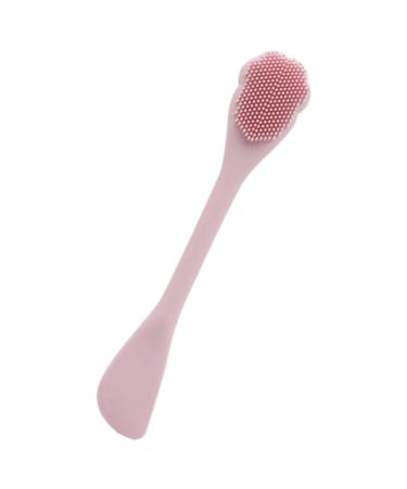 VYIBPDY Facial Cleansing Brush 2 in 1 Silicone Face Mask Brush and Face Scrubber Face Brush for Exfoliation Makeup Removal Mud Clay Body Lotion (Pink)
