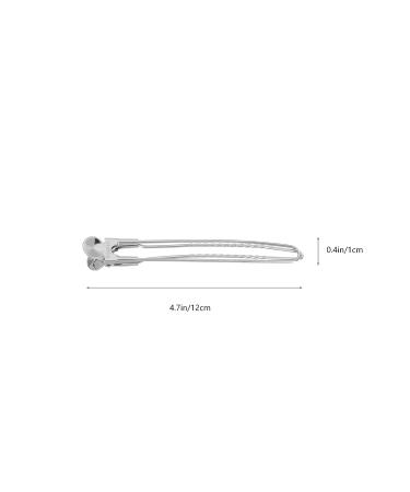 Lurrose 12Pcs Stainless Steel Duck Bill Clips for Hair Styling - Non-Slip Grip Salon Sectioning Clips in Silver - Buy Online on GoSupps.com