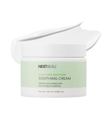 Aloe Vera Solution Soothing Cream 10. 48 fl. oz. / 310ml Face Cream/Moisturizer for Dry Skin Hypoallergenic cream Korean Skincare