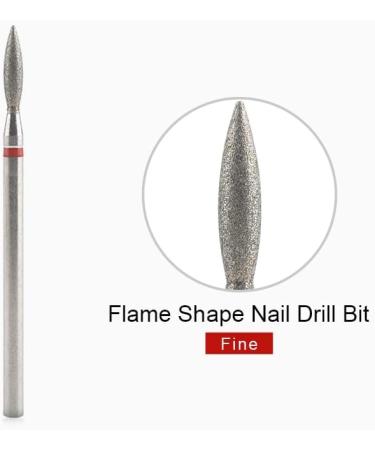 KADS 3Pcs Diamond Cuticle Nail Drill Bits Nail Cuticle Remove Drill Bits Set 3/32'' for Electric Machine Nail File Gel Polishing Head (3 Pcs Tungsten Stell Flame Shape Bits) - Buy Online on GoSupps.com