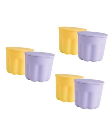 ULTECHNOVO 6 Sets Pp Washing Bowl Cosmetic Brush Cleaning Mat Brush Clean Bowl Makeup Cleaner Kit Makeup Brush Cleaner Bowl Brush Cleaning Pad Beauty Kit Portable Scrubber As Shownx3pcs 8.5x8CMx3pcs
