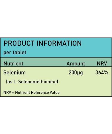 Selenium 200mcg Supplement for Hair Skin & Nails | Immune System Support | Vegan | 120 Tablets - Buy Online on GoSupps.com
