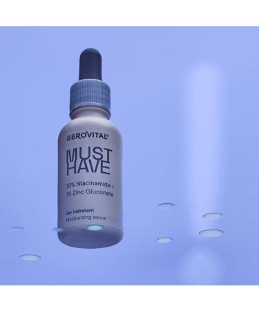 S rum hydratant pour le visage avec 10% de Niacinamide et 1% de Gluconate de Zinc - R duit les imperfections les pores et les signes d'acn peau lumineuse et hydrat e Gerovital Must Have 30 ml - Buy Online on GoSupps.com