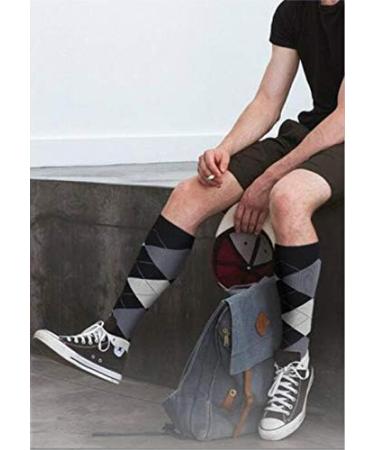 ZLYJ Colorful Knee High Socks for Men & Women - 2 Pairs Patterned Sports & Travel Socks in Khaki - Buy Online on GoSupps.com