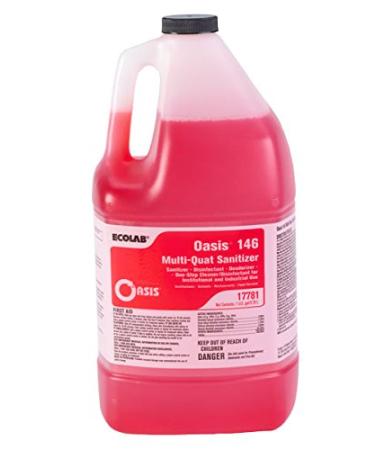 ECOLAB 6117781 Oasis 146 Multi-Quat SANITIZER Disinfectant Deodorizer Cleaner - One (1) Gallon/Bottle per Order