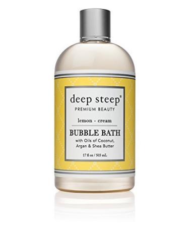 Deep Steep Bubble Bath, Lemon Cream, 17 Ounce 1.06 Pound (Pack of 1)