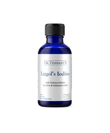 Liquid Lugol's Iodine Drops with Potassium Iodide Helps Thyroid Function Hormonal Balance and Immune Health - Dr. Tennant's 2 Fl Oz