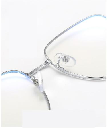 PARWANA Retro Blue Light Blocking Reading Glasses | Oversized Square Computer Readers | Clear Vision +350 | Black-Silver - Buy Online on GoSupps.com