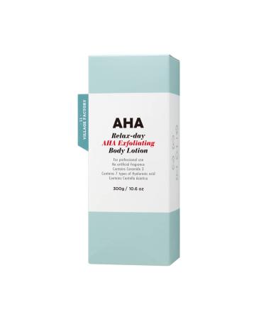 VILLAGE11FACTORY AHA 12% Body Lotion with Glycolic Acid and Hyaluronic Acid - 10.6 Oz, Unscented & Paraben Free - Buy Online on GoSupps.com