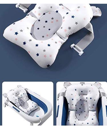 RUIXIA Baby Bath Pad Anti-Slip Infant Bath Cushion Newborn Bathtub Seat Support Cushion Mat Soft Floating Bathing Tub Seat Pillow Shower Bather Bed for Baby 0-12 M (Tub Not Included) one size star - Buy Online on GoSupps.com