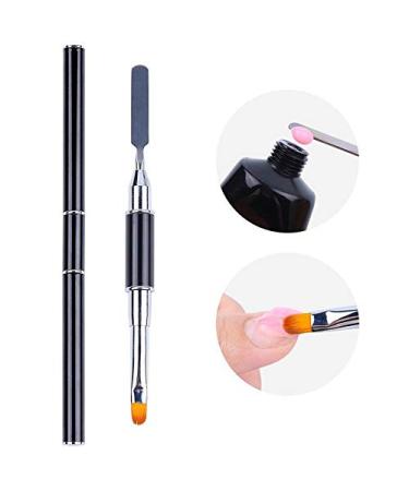 Art&Beauty 2pcs Dual-Ended Stainless Steel Polygel Brush & Picker Tool for PolyGel UV Gel Acrylic Nails - Nail Extension & Quick Building Gel Tool - Buy Online on GoSupps.com