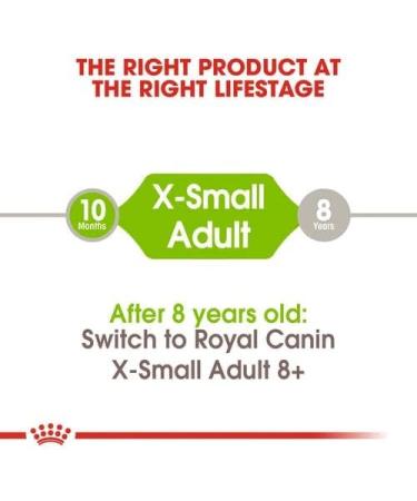 Royal Canin X-Small Adult | Pack of 4 | 4 x 500 g | Dry food for very small adult dogs (up to 4 kg) | to support the intestine skin and urinary tract - Buy Online on GoSupps.com