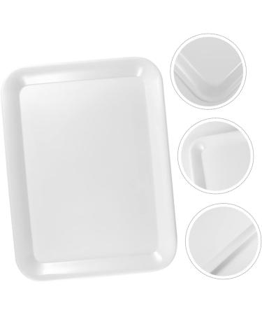 Alipis 1pc Tray Footstool Decor Feeding Serving Plate Appetizer Plates Cake Fruit Holder Food Tableware 38.5X28.5X2CM White - Buy Online on GoSupps.com