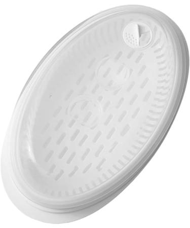 Cabilock 2 Pcs Steamer Fish Steaming Holder Containers with Lids Vegetable Microwave Containers Steamed Fish Plate Fish Steaming Plate Rice Cooking Pot White Food Grade Pp Micro-wave Oven - Buy Online on GoSupps.com