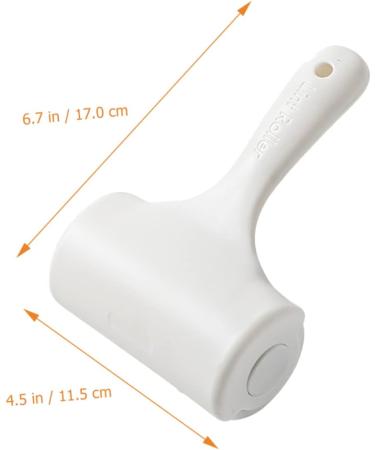 Kisangel Roller Brush Lint Remover - Travel Hair Removal Device for Couch & Clothes | Effective Debris & Pet Hair Scraper | 11.5x6CM White - Buy Online on GoSupps.com