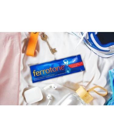 Ferrotone Iron Supplement - Natural Liquid Iron in Water | Easy to Use 14 x 20ml Pack - Buy Online on GoSupps.com