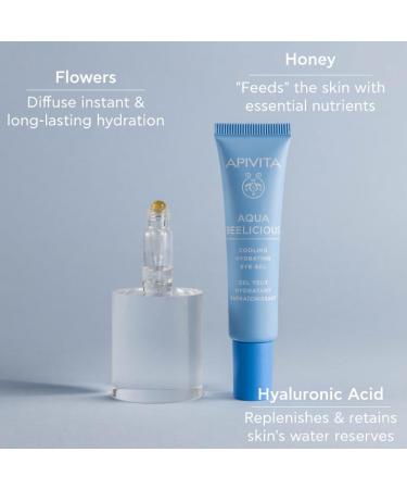 APIVITA Aqua Beelicious Eye Gel | Cooling Hydrating Eye Gel with Honey Jasmine & Flowers 15 mL / 0.51 oz - Buy Online on GoSupps.com