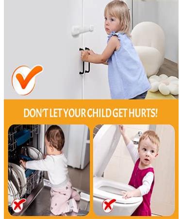 FHLBESTYU Child Locking Cabinet Safety Kit - 10pcs Self-Adhesive Drawer & Door Locks No Drilling Needed | Baby & Child Protection - Buy Online on GoSupps.com