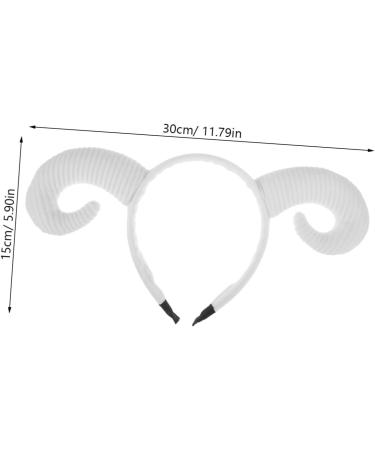 Gogogmee Sheep Horn Headband Head Band Halloween Decor Animal Headdress Halloween Hair Accessory Horn Hairband Funny Hairband Sheep Horn Hair Hoops Hair Decor Photo Prop Cotton White One Size White - Buy Online on GoSupps.com