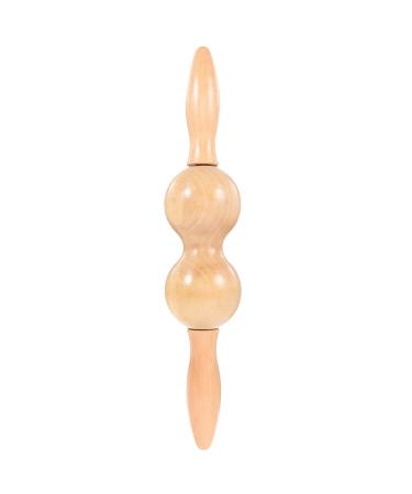 Besportble Meridian massage device Manual Akupressure pen Acupuncture massage cladding leg massage tab Arm massage roller leg roller massage device Muscle massage roller wood acupuncture point unique 31x6cm As shown