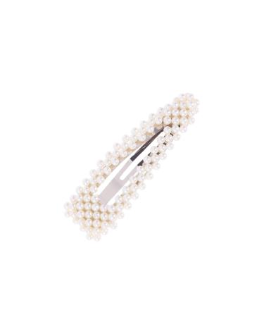 FRCOLOR Pearl Barrettes Pearl Clips Accessories Bling Hair Barrettes Jewel Barrettes beads hair clip Hair Clamps Barrettes crystals beads Hair Accessories Bobby Pin white headgear Fashion