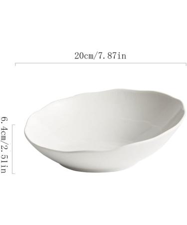 Salad Bowls Mixing Bowls Oblique Mouth Salad Bowl Vegetable and Fruit Plate Home Kitchen White Ceramic Salad Bowl Dessert Bowl Salad Bowl Pasta Bowls(Large) (A2pc Small) - Buy Online on GoSupps.com