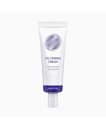 DEWYCEL FILTERING CREAM with SPF 50+ PA ++++ | Tone Up Cream Sunscreen Primer Skin Soothing & Hydration | Natural Radiance Booster with Niacinamide and Aqua Drop Complex | 1.35 fl oz / 40ml