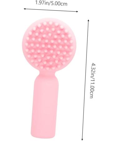 Angoily Silicone Face Brush Face Exfoliator Face Scruber Exfoliate for Face Scrubber Facial Exfoliator Silicone Face Scrubber for Women 3d Manual Cleansing Brush Pink Silica Gel - Buy Online on GoSupps.com