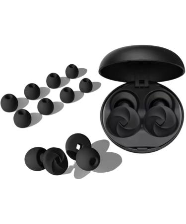 Black Ear Plugs for Noise Reduction | Super Soft Reusable Silicone Hearing Protection - 8 Ear Tips (XS/S/M/L) | 25-33dB Noise Cancelling for Sleep & Noise Sensitivity - Buy Online on GoSupps.com