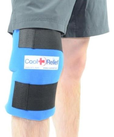 Soft Gel Hot & Cold Knee Wrap for Knee Pain Relief - Reusable & Adjustable | Fits Left or Right Knee - Includes Extra Gel Pack - Buy Online on GoSupps.com